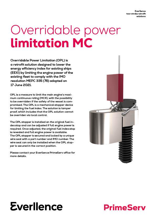 Overridable power limitation MC